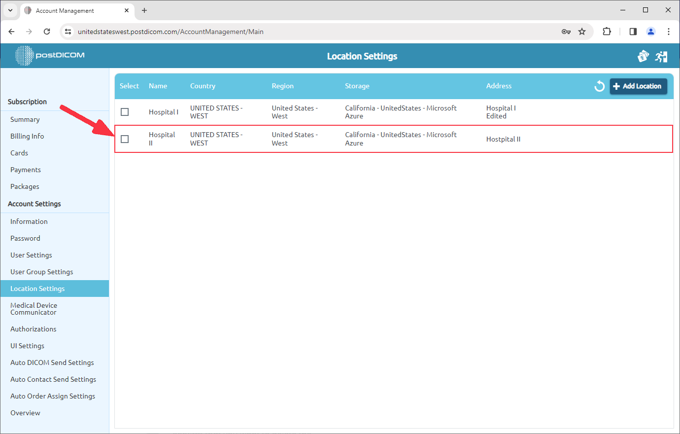 Managing Location Settings