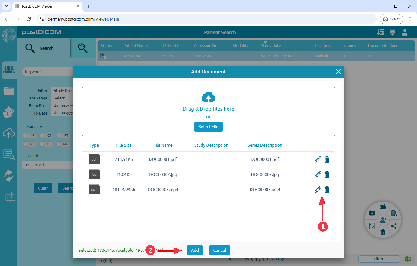 Manually Creating New Patient Orders and Adding Documents