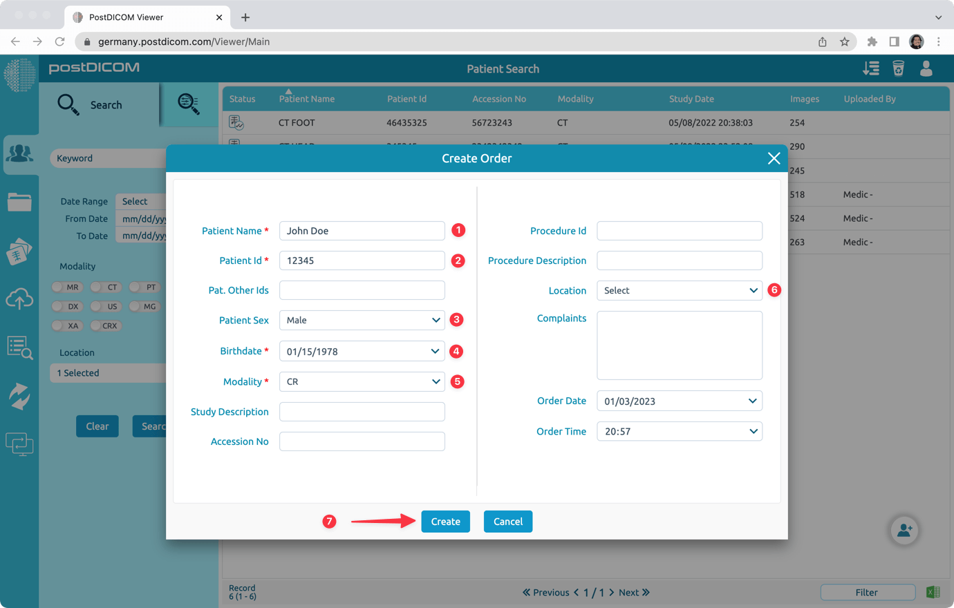 Manually Creating Patient Orders