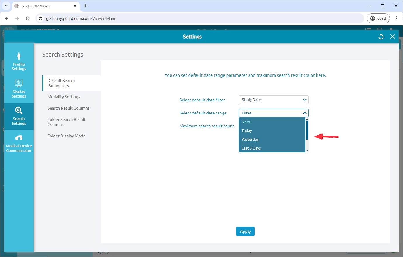 Updating Default Date Filter And Default Date Range