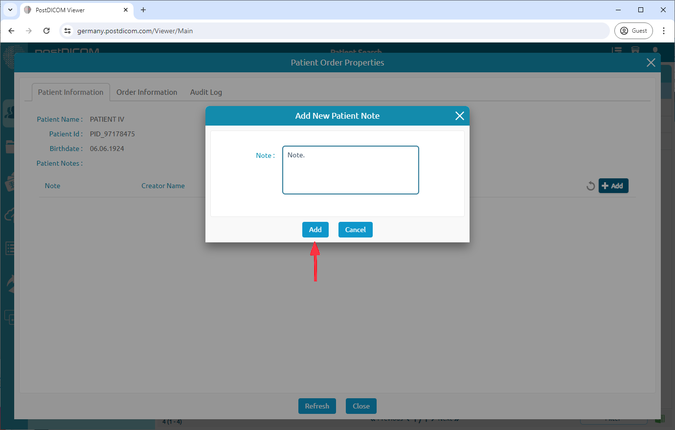 Viewing Order Properties